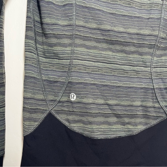 Lululemon Daily Practice Jacket Space Dye Fatigue Green Black Zip Hood Size 4 - Picture 6 of 14